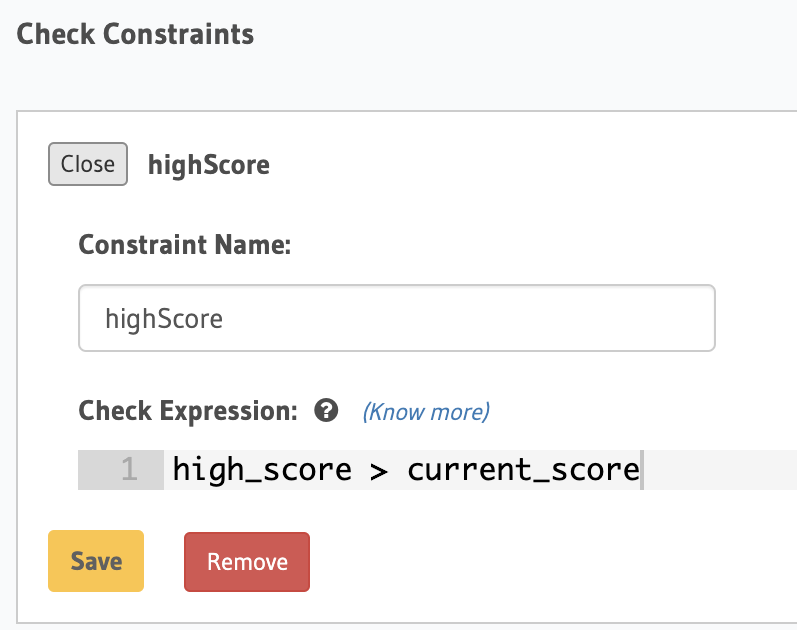 Check constraints