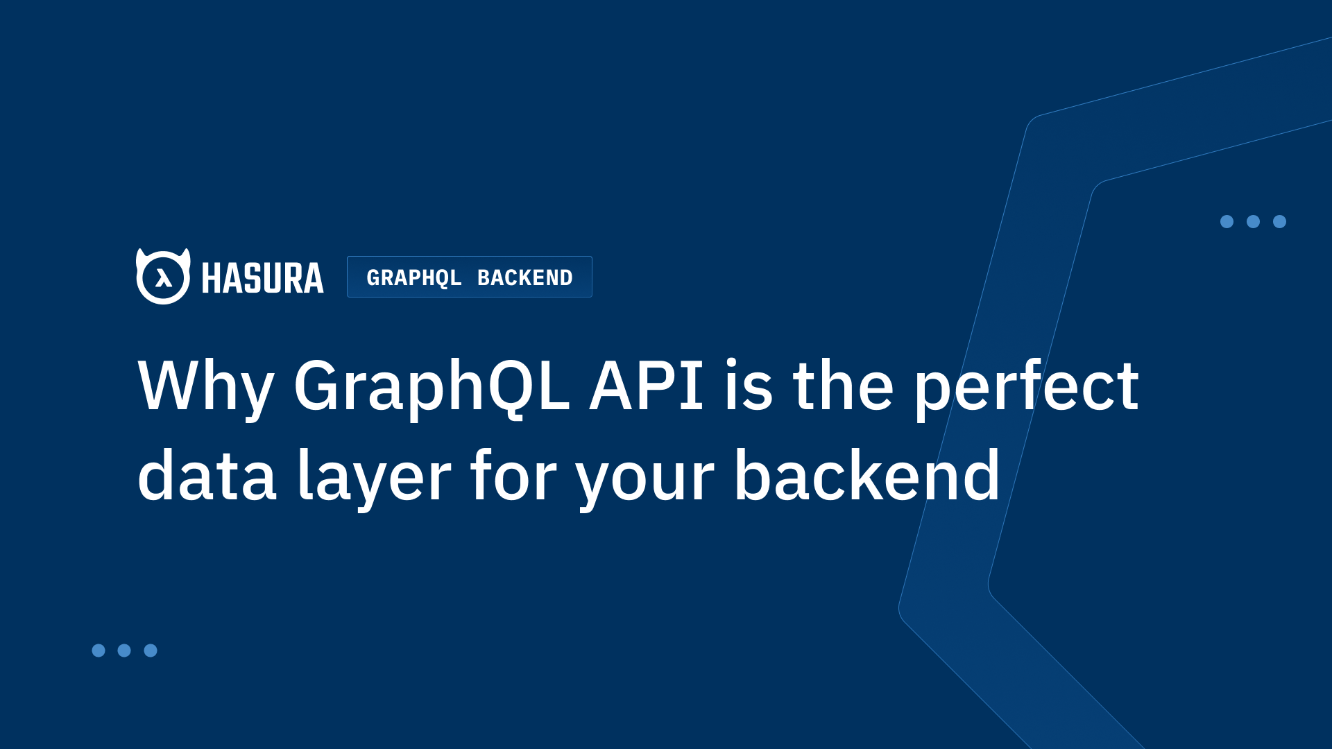 Why GraphQL API is the perfect data layer for your backend