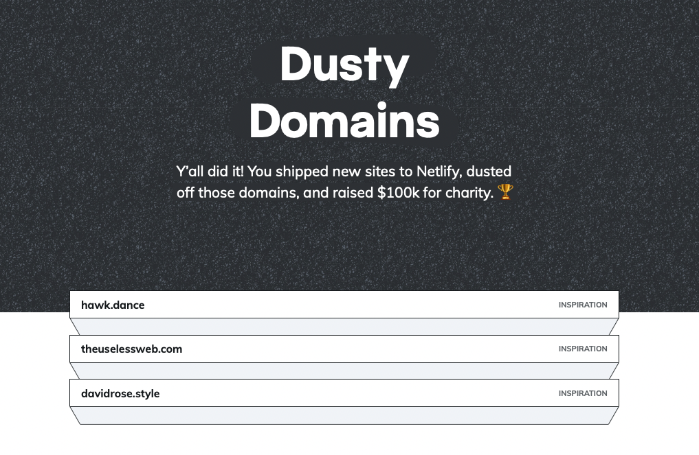 Dusty Domains Recap