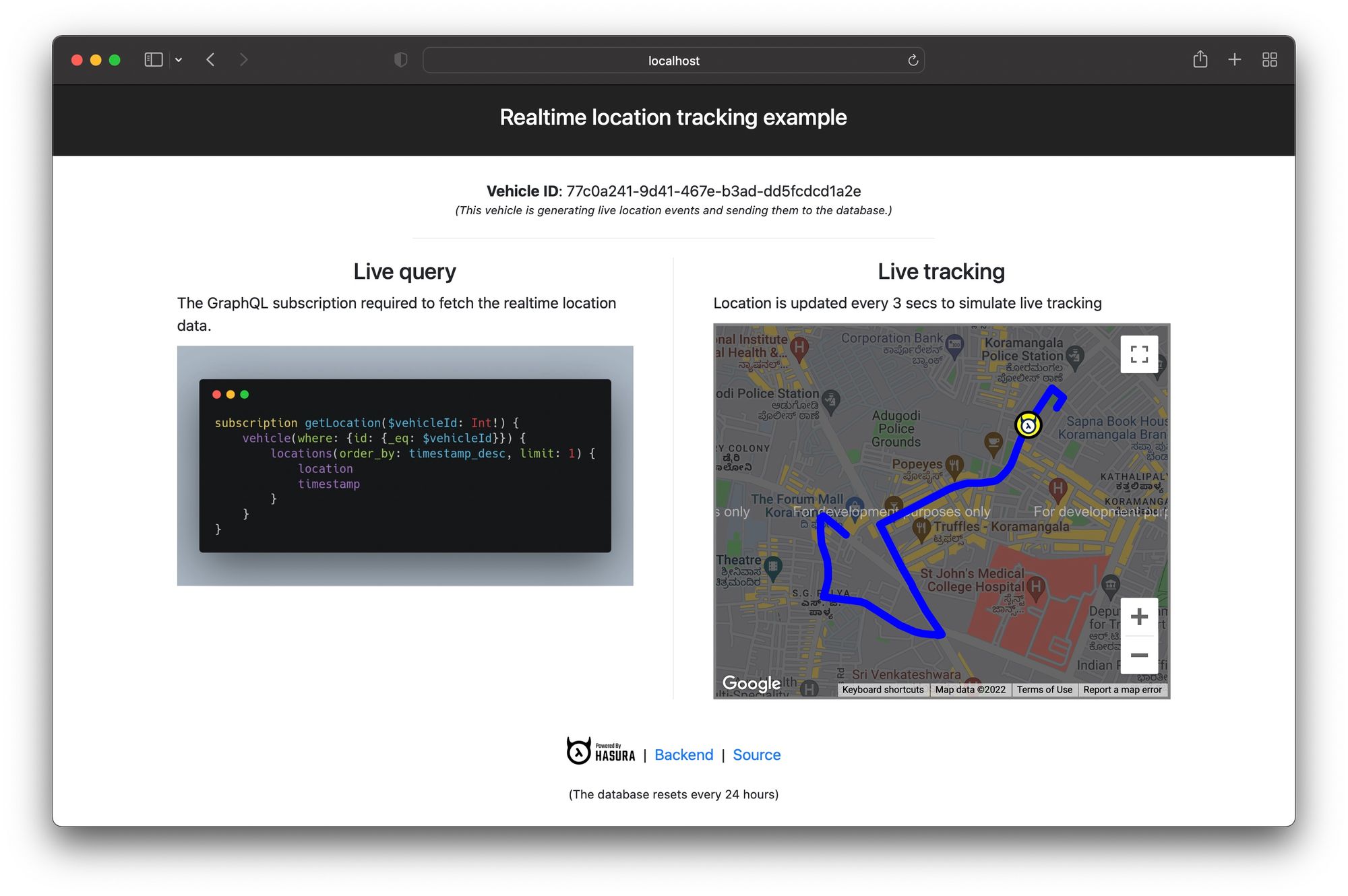 Real-time Tracking Location Application Preview