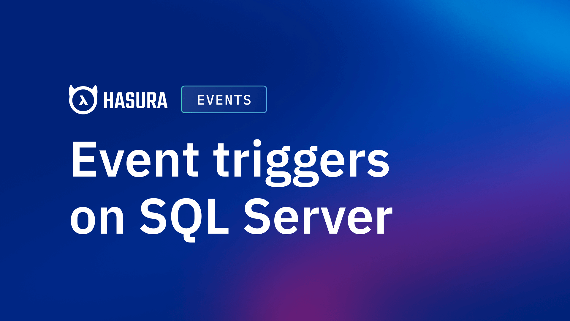 Event triggers on MS SQL Server database