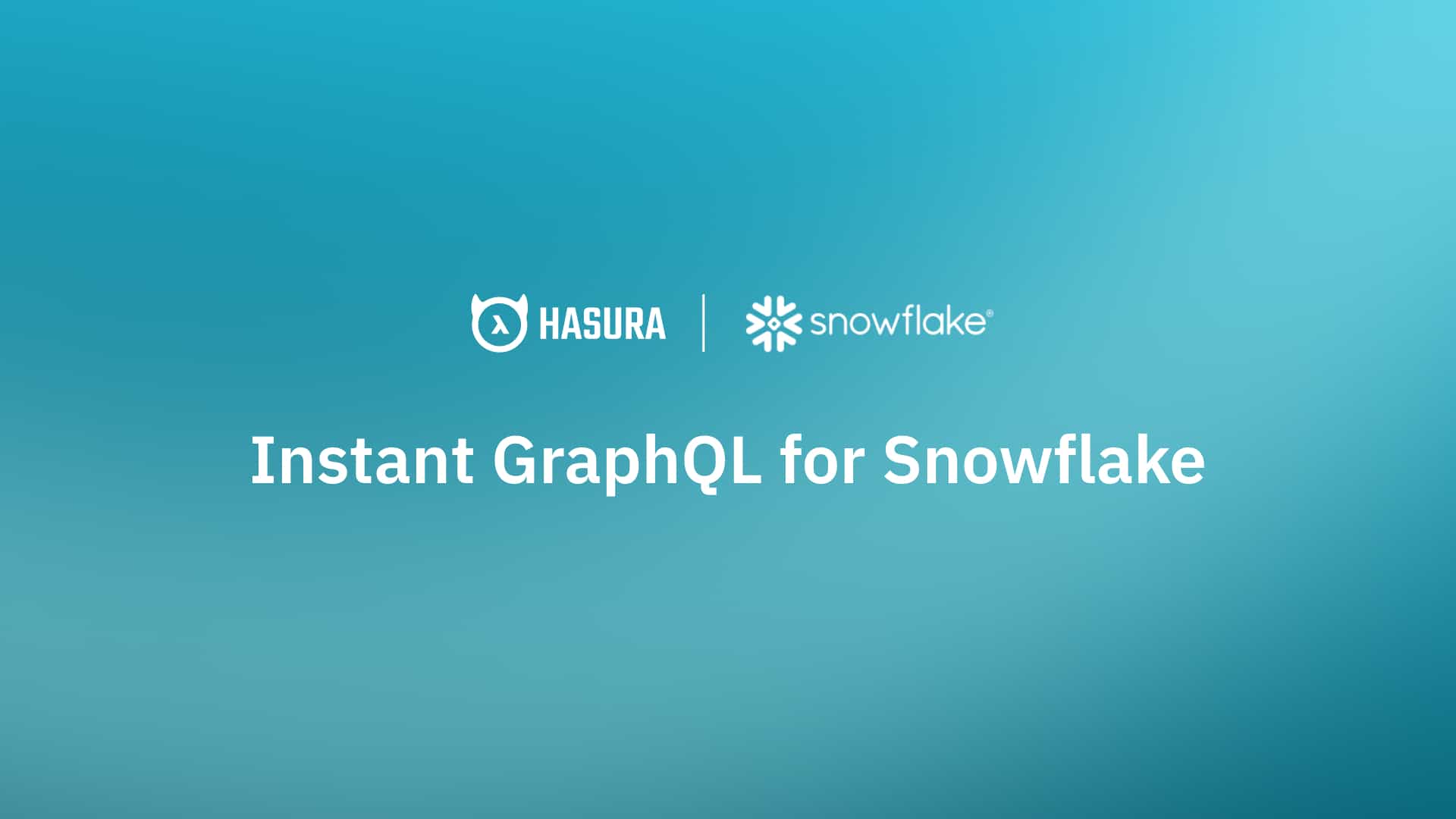 Introducing Instant GraphQL APIs for Snowflake Cloud Data Platform