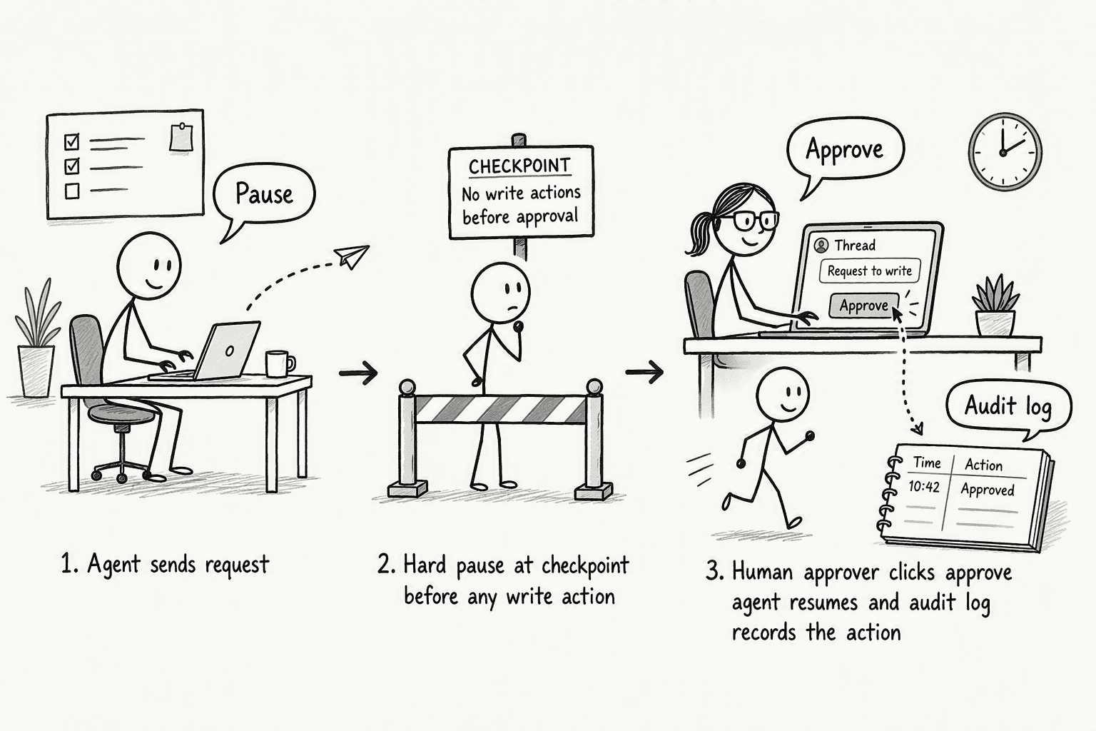 Illustration for Step 5: Implement Governance, Human-in-the-Loop Validation, and Audit Logging