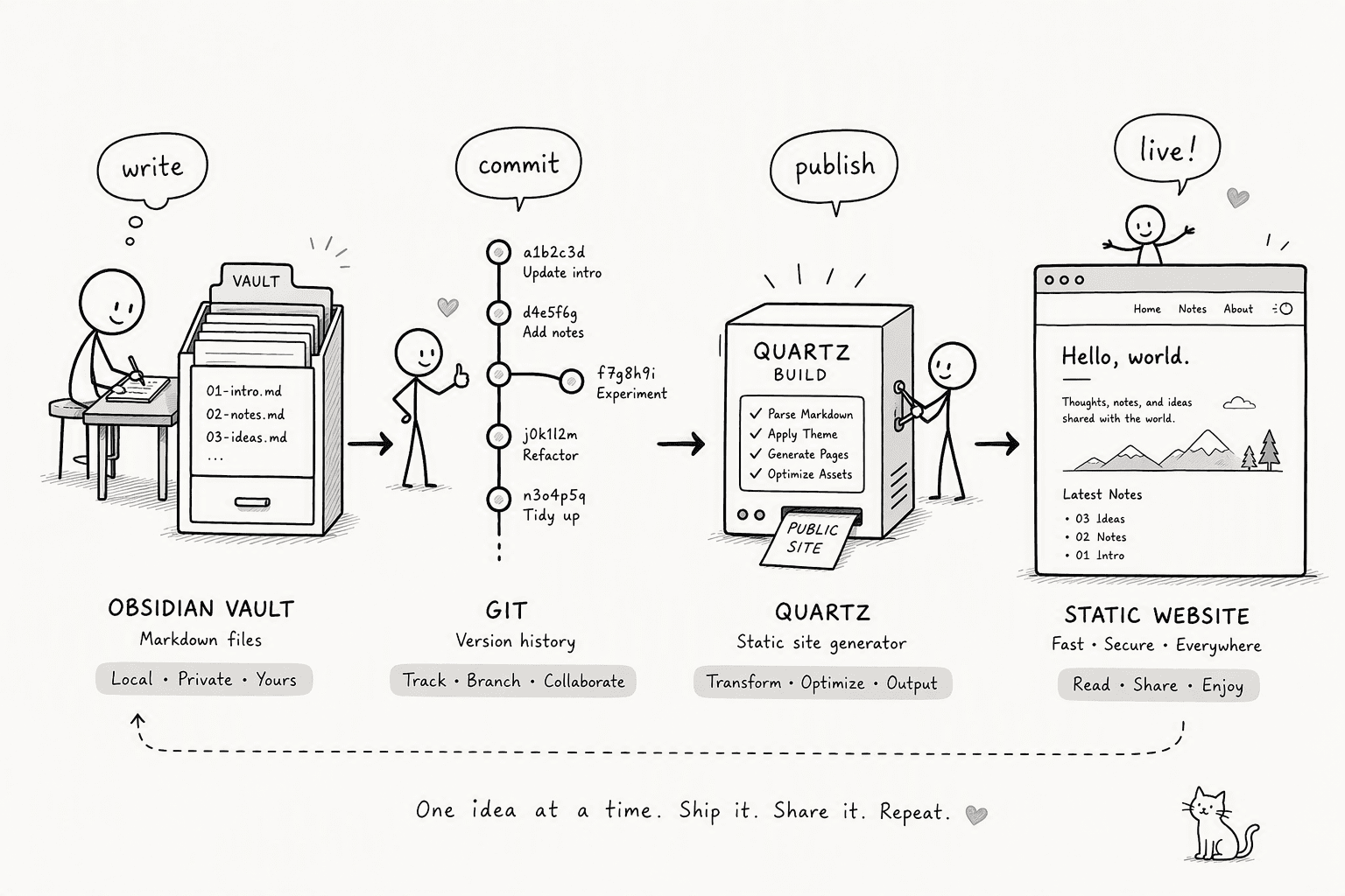 Illustration for 7. Quartz: Publishing a Static Self-Updating Wiki to the Web