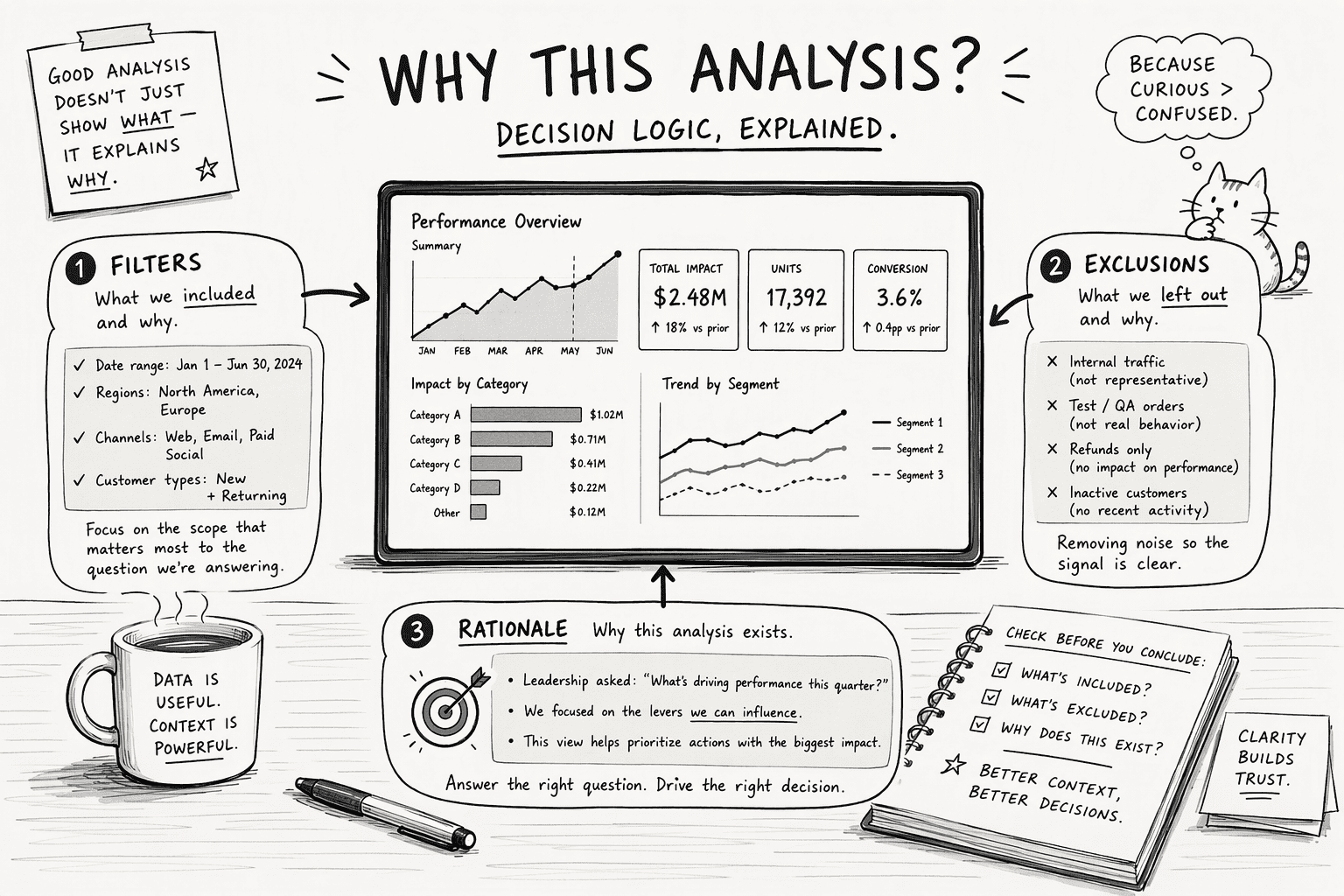 Illustration for Step 5: Transform recurring analysis into reusable, auditable artifacts by capturing decision logic
