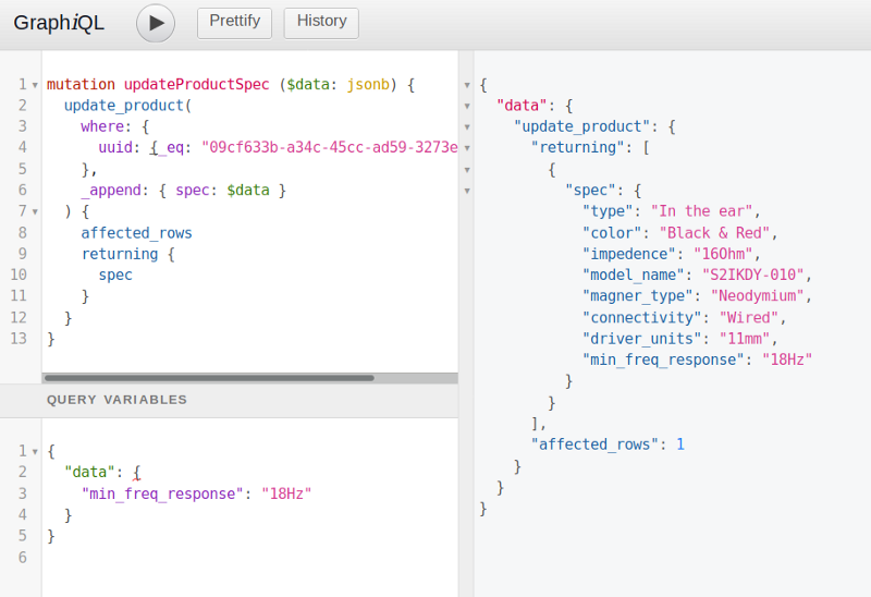 set json codec for graphiql advanced