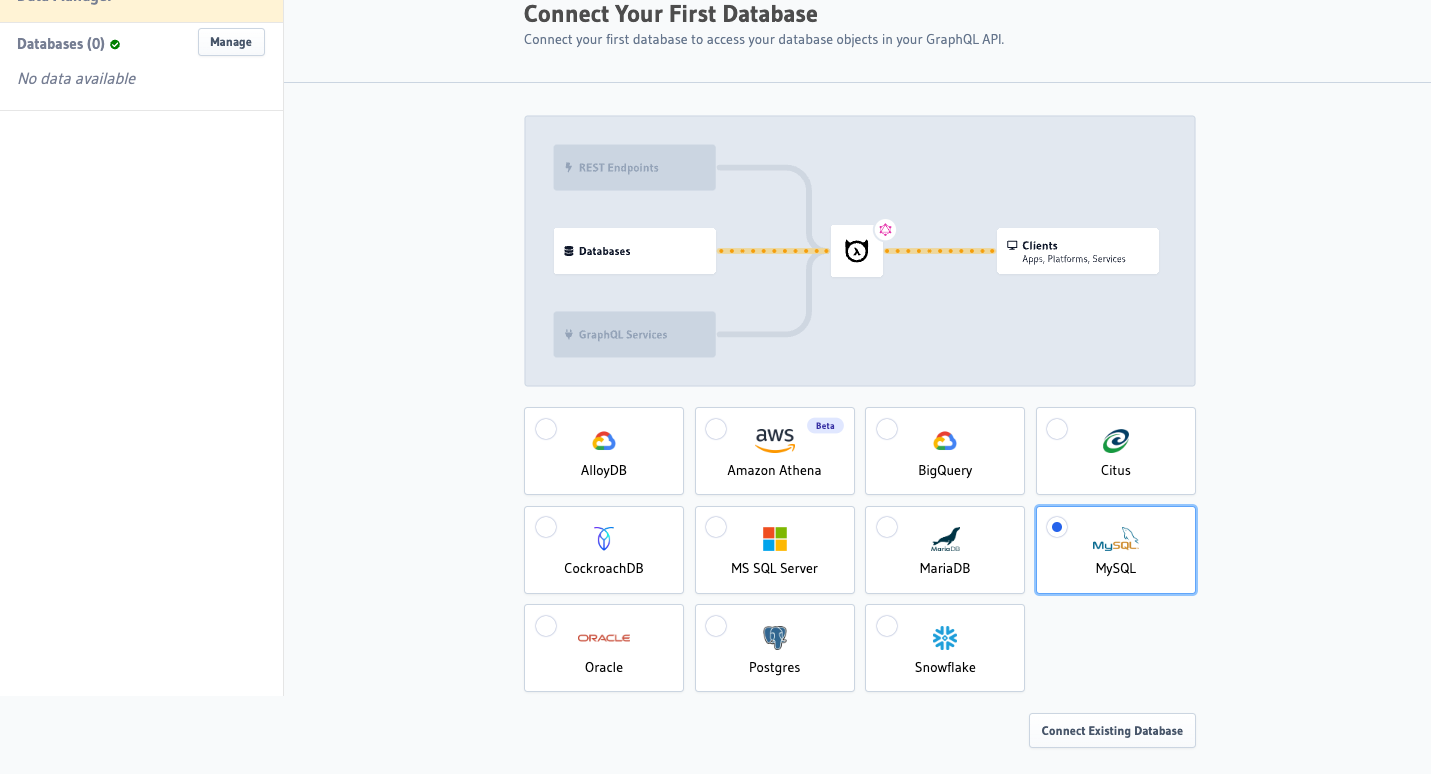 Choose MySQL driver