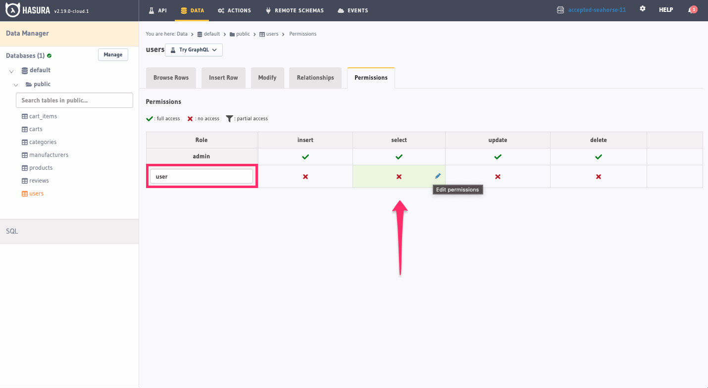 Authentication and authorization with Hasura