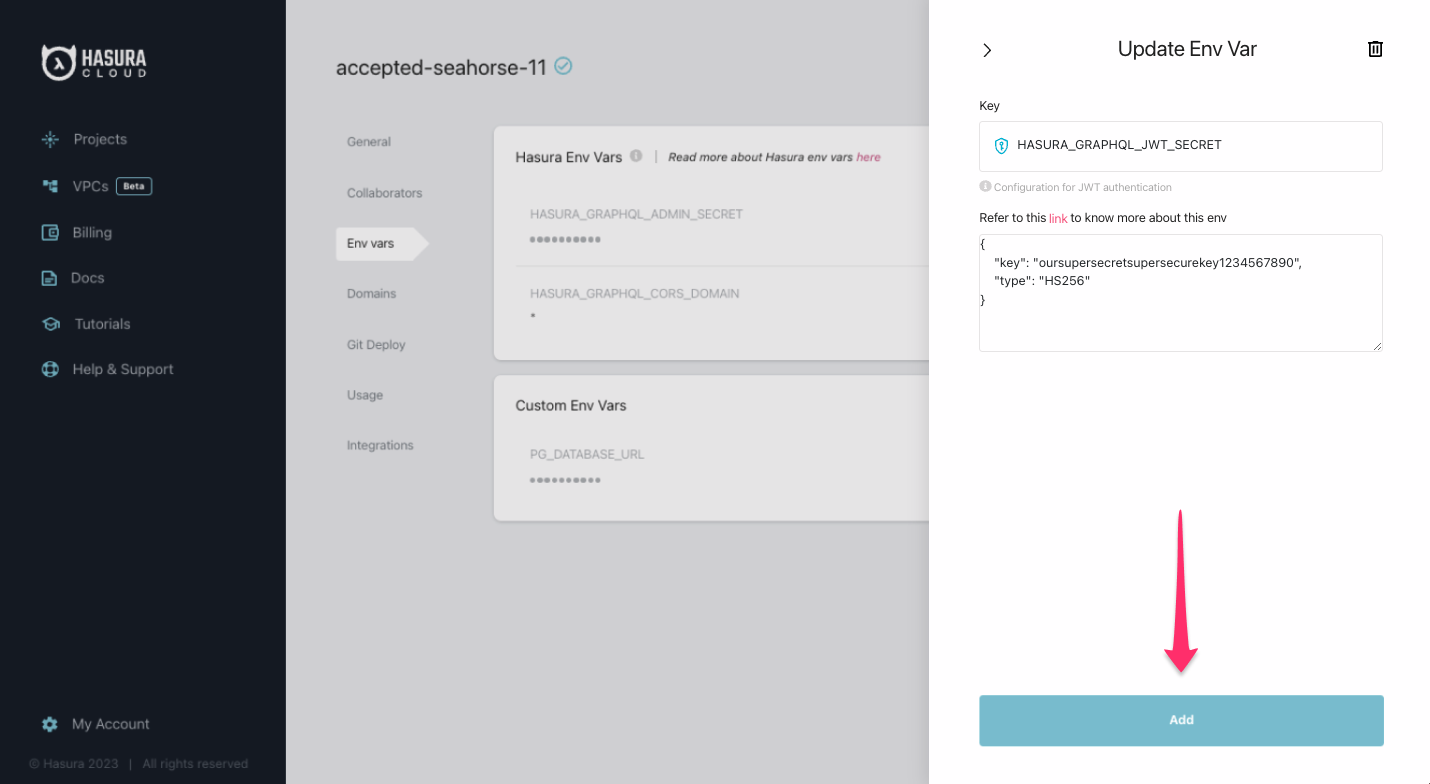 Authentication and authorization with Hasura