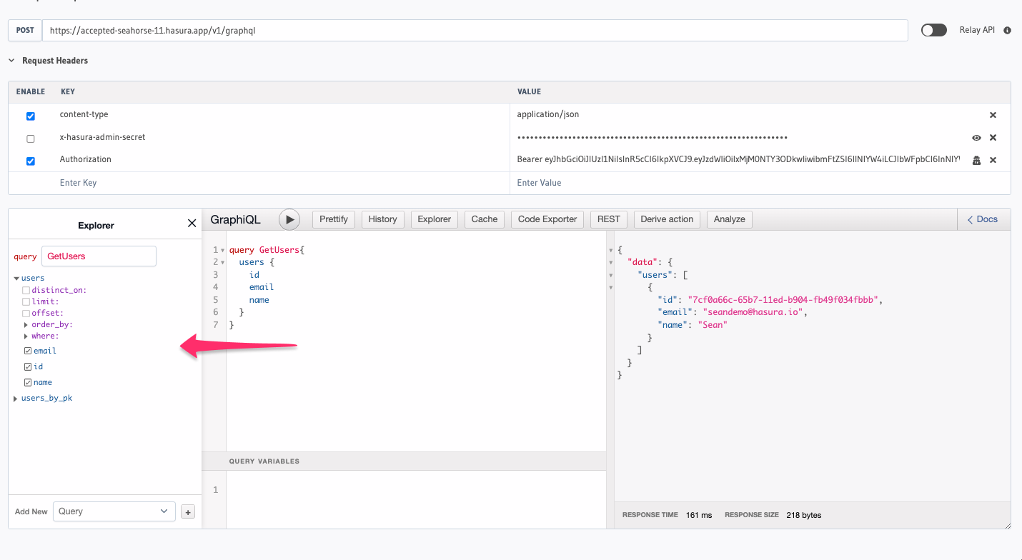 Authentication and authorization with Hasura