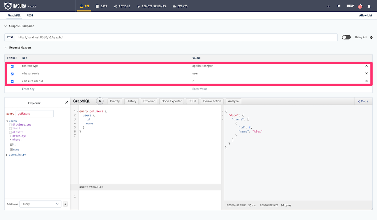 Run a query with access control