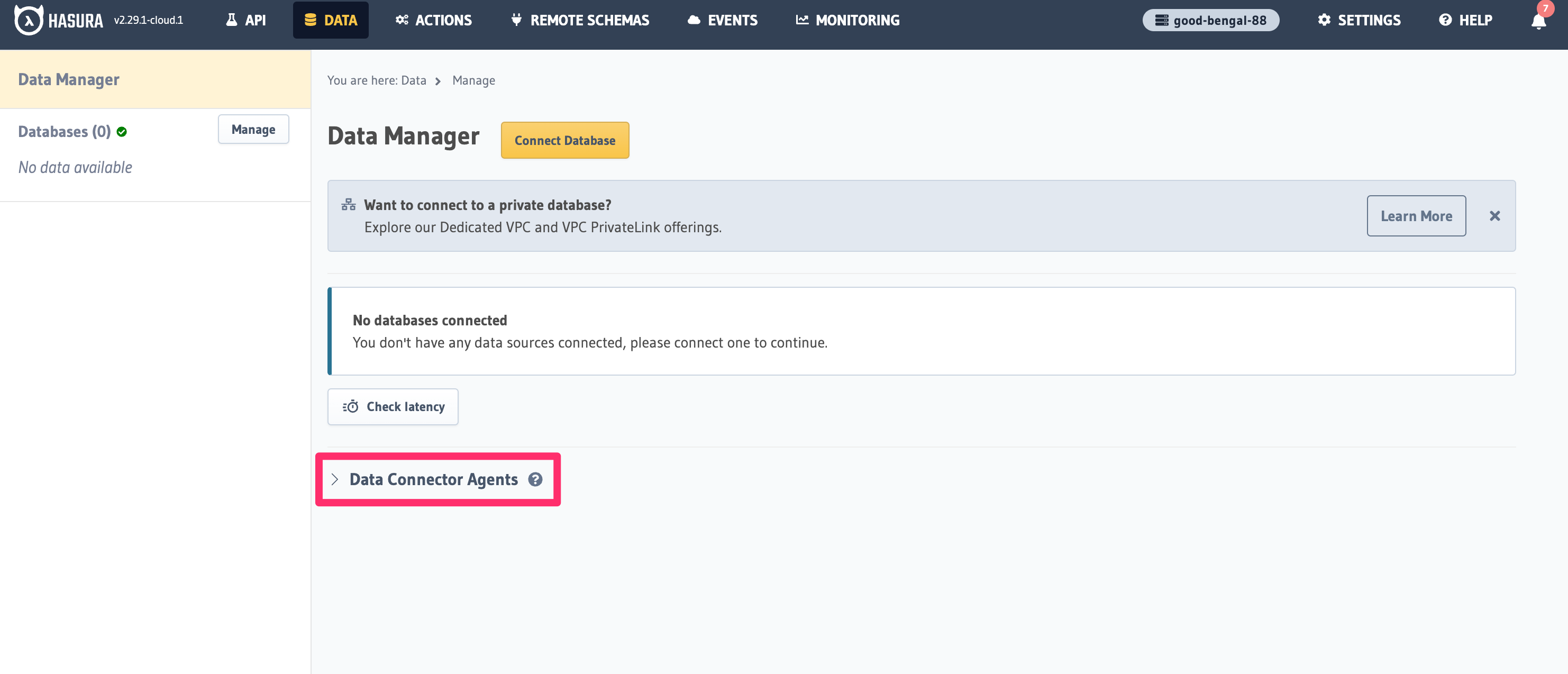 Hasura GraphQL Data Connector Agent diagram