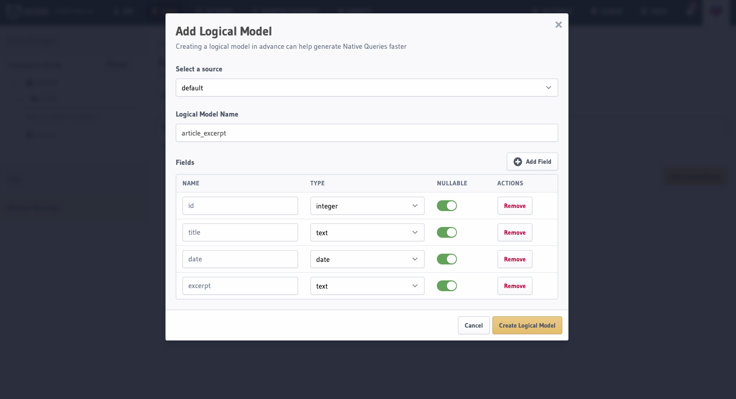 Create Logical Model