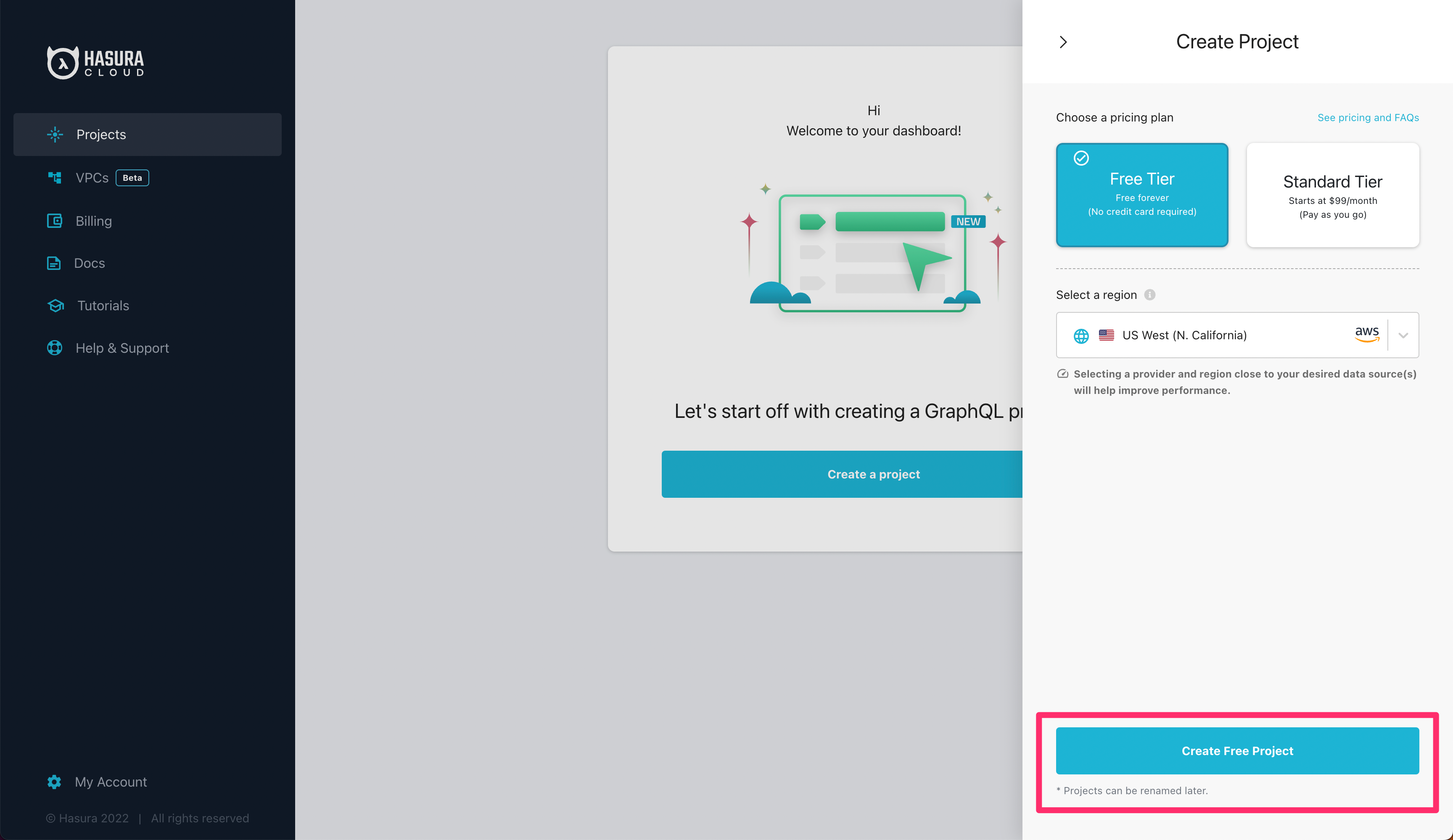 Connect new or existing database