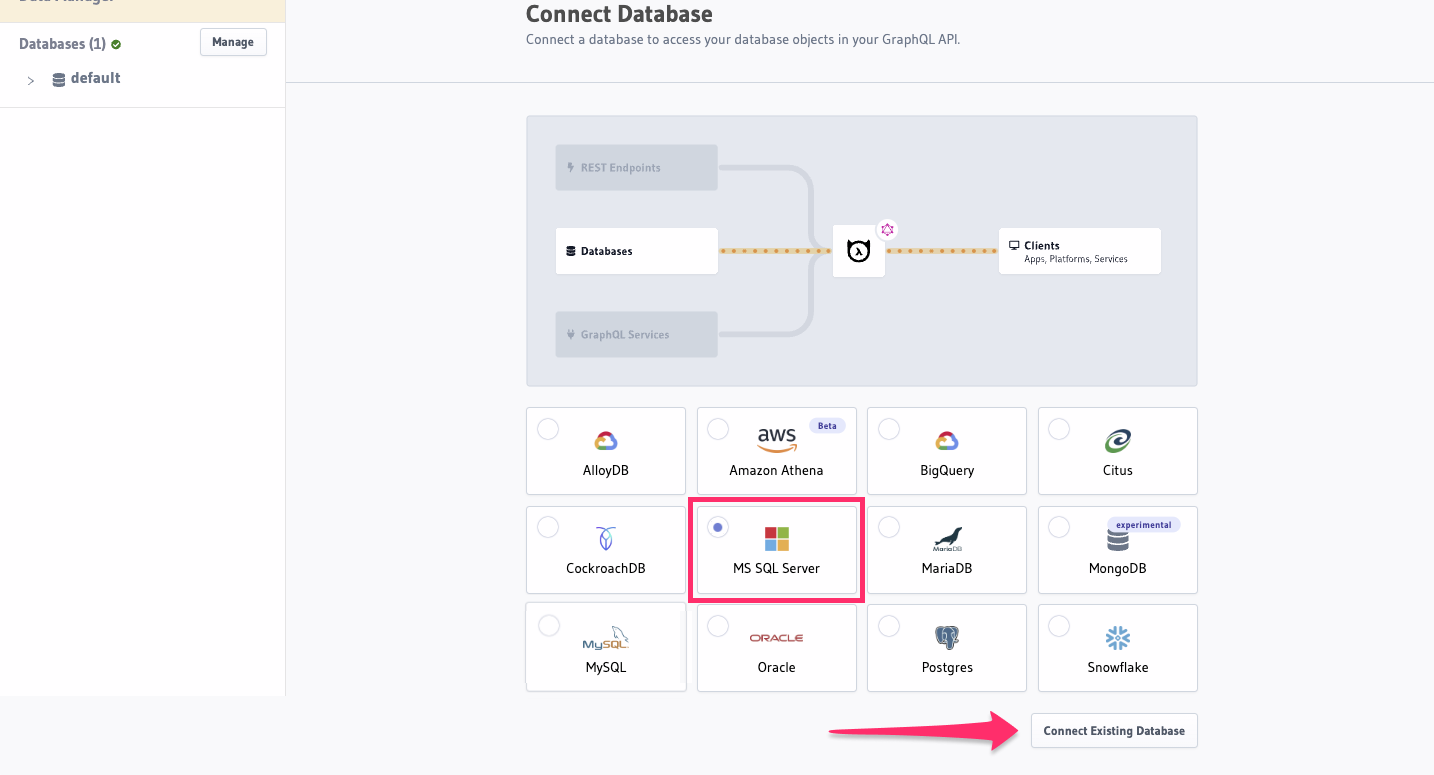 Hasura Cloud database setup