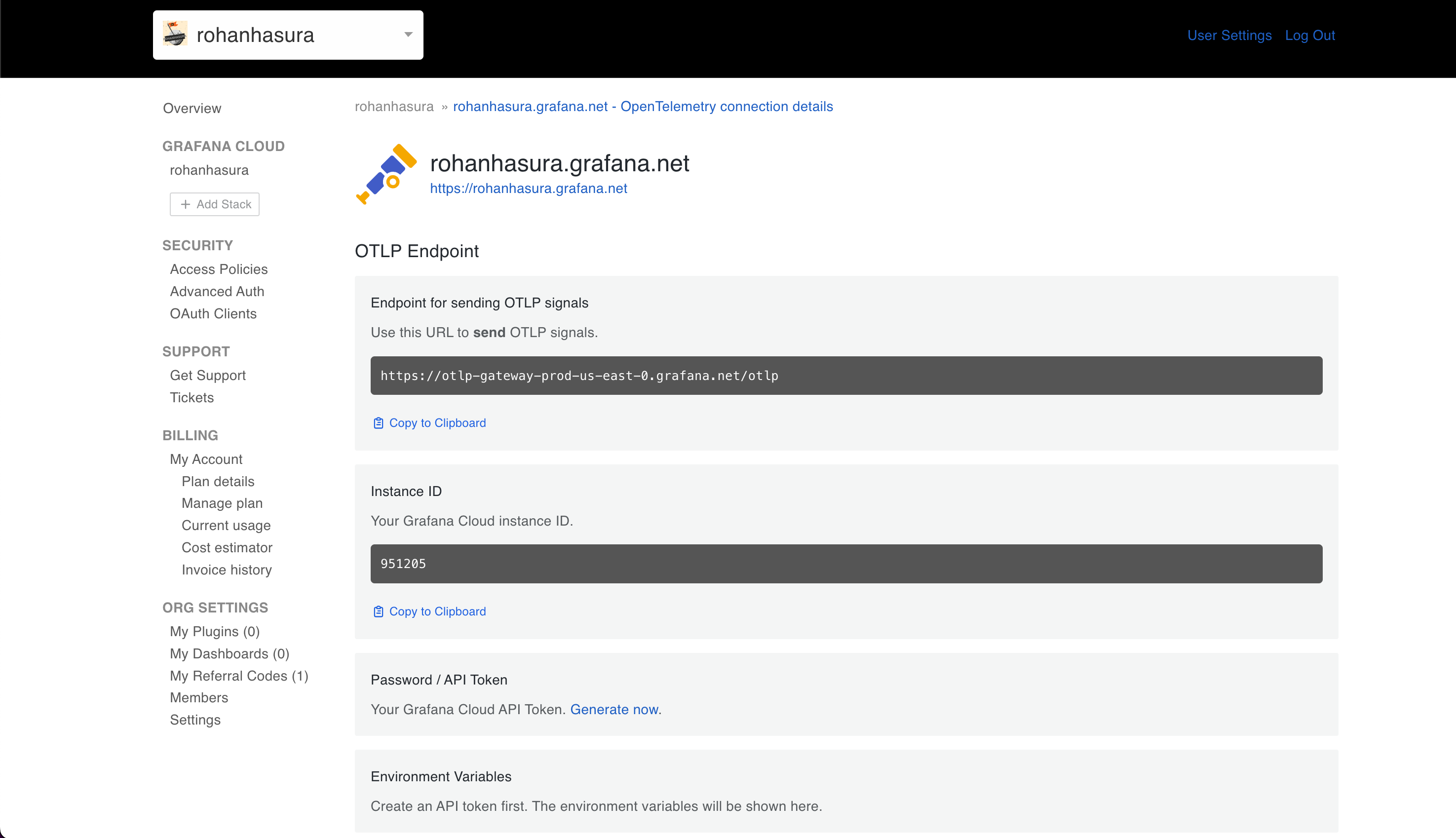 OTLP Endpoint Details