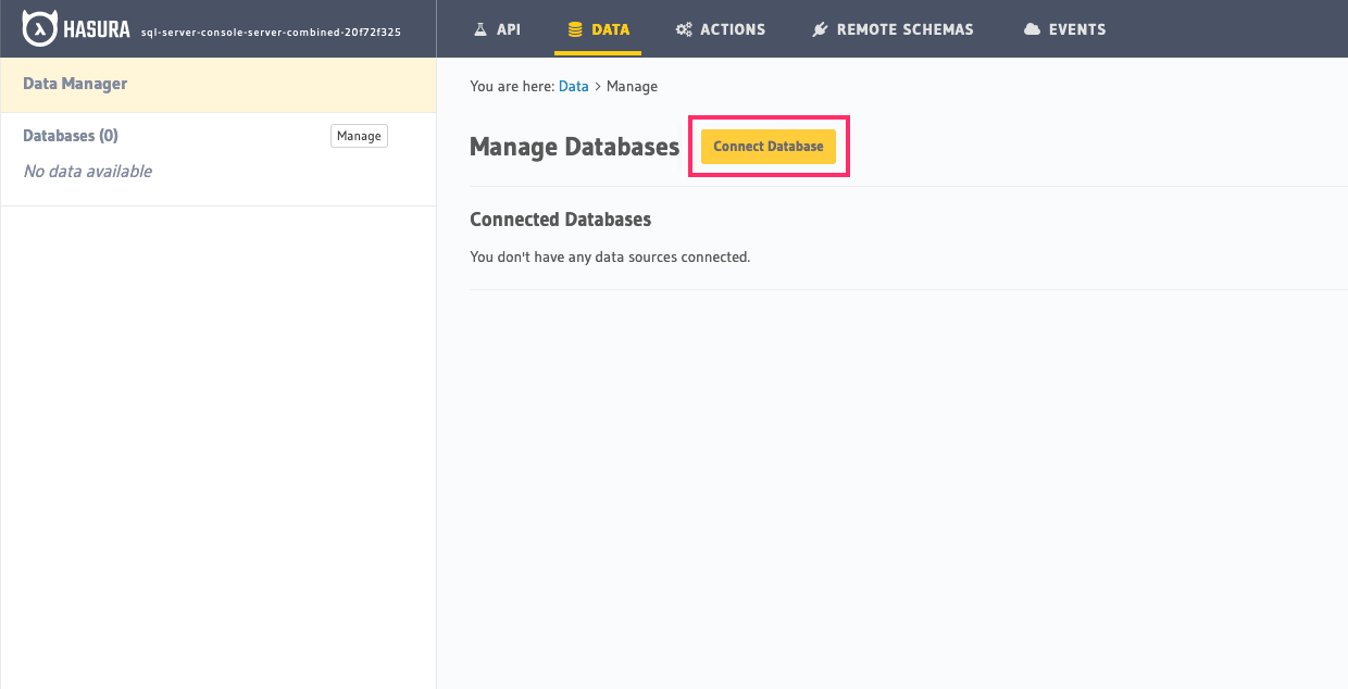 Manage databases