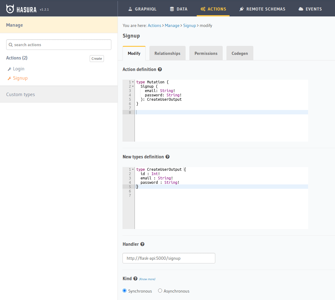 Python Flask signup types