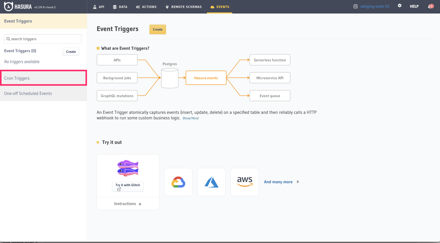 Hasura Scheduled Trigger architecture