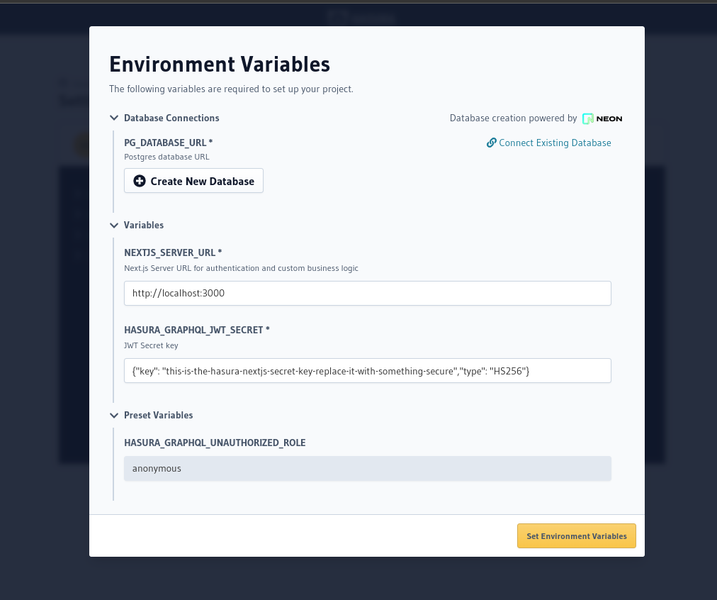 Initializing Hasura Cloud Project