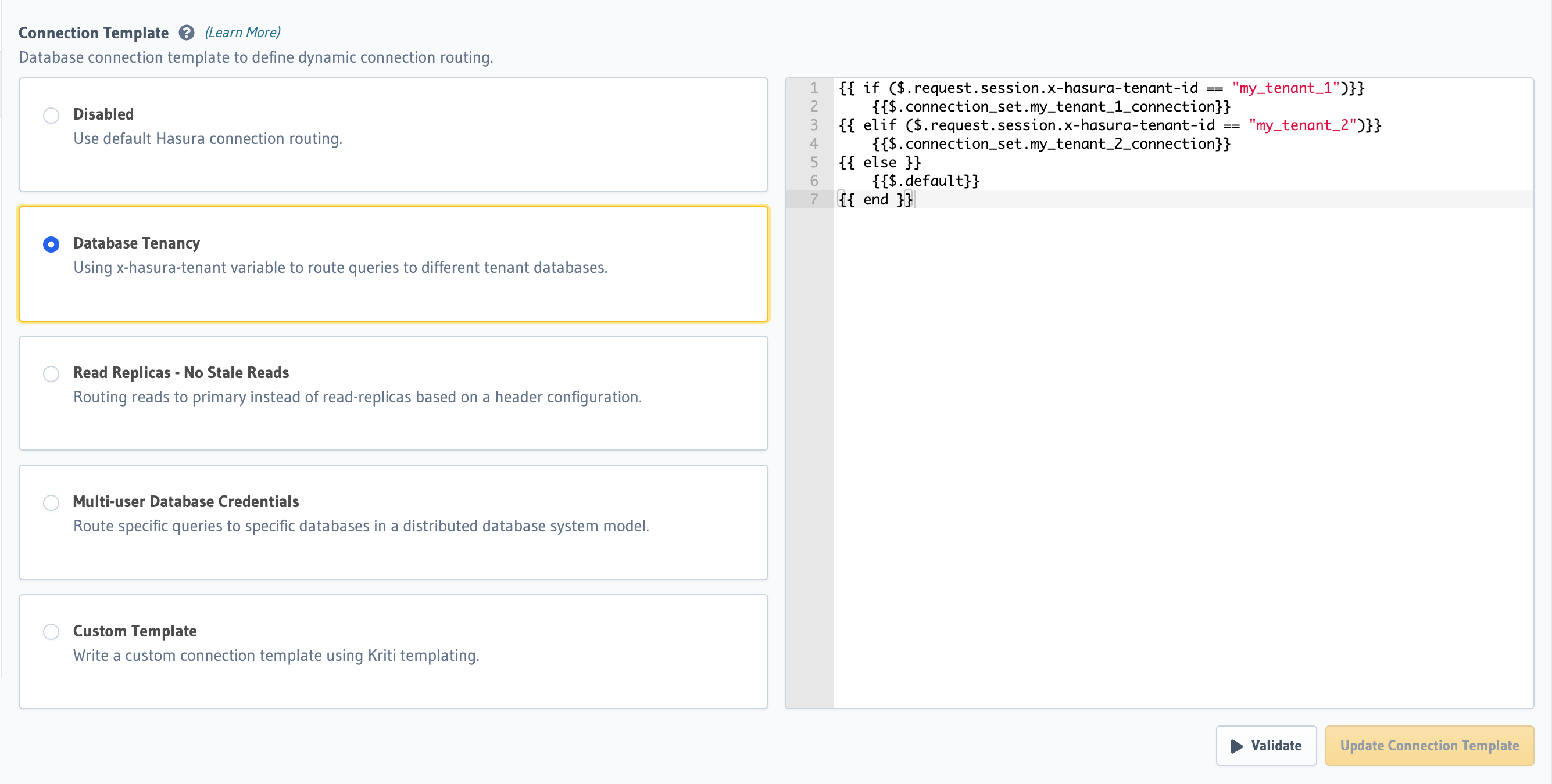 Dynamic DB routing