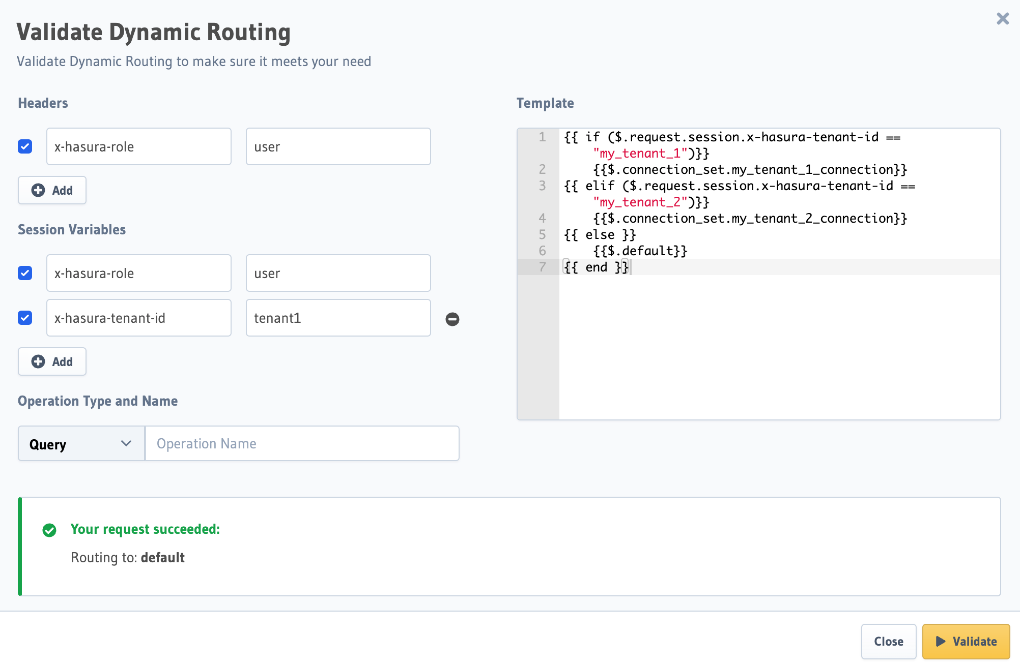 Dynamic DB routing