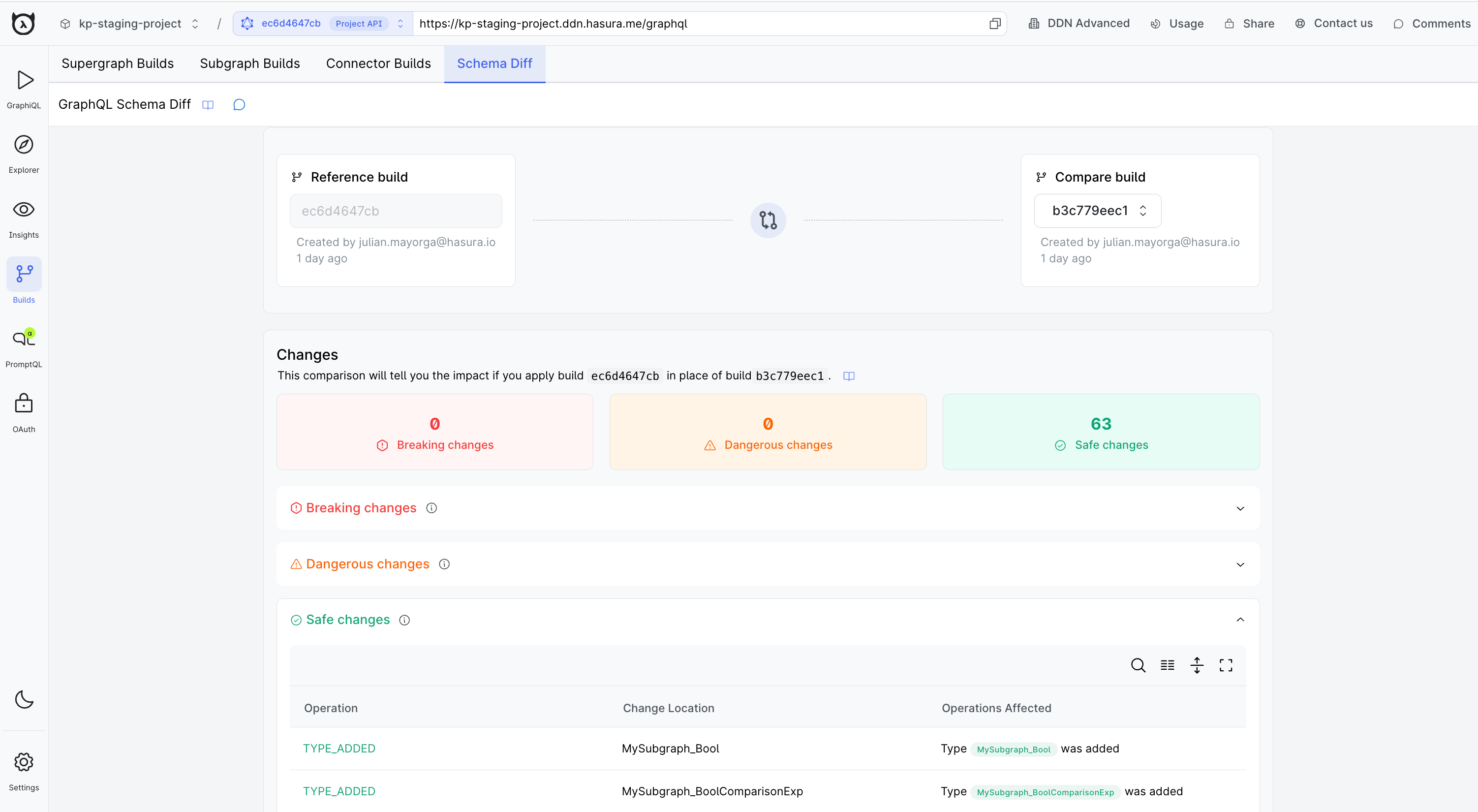 GraphQL Schema Diff