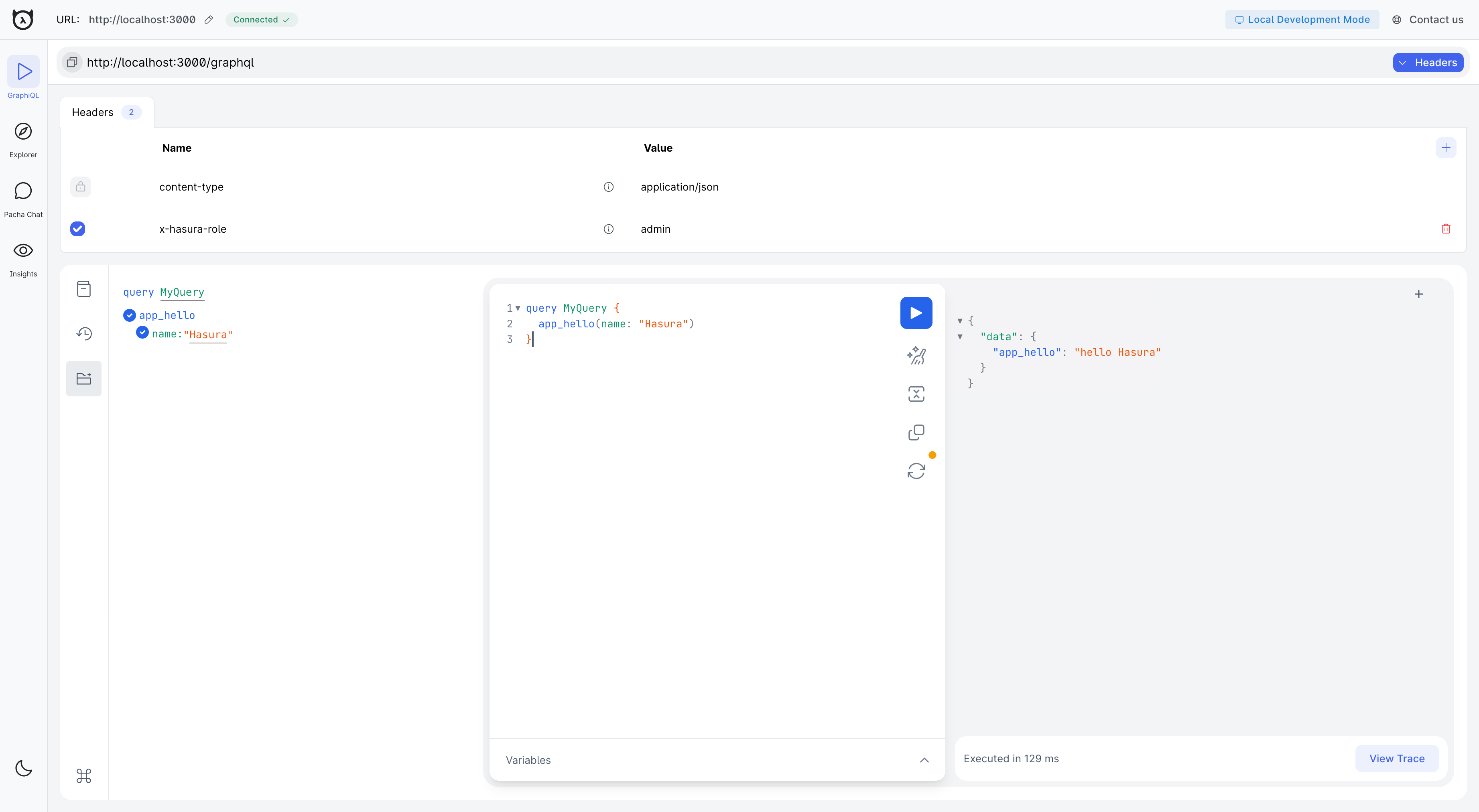 Demo Business Logic query