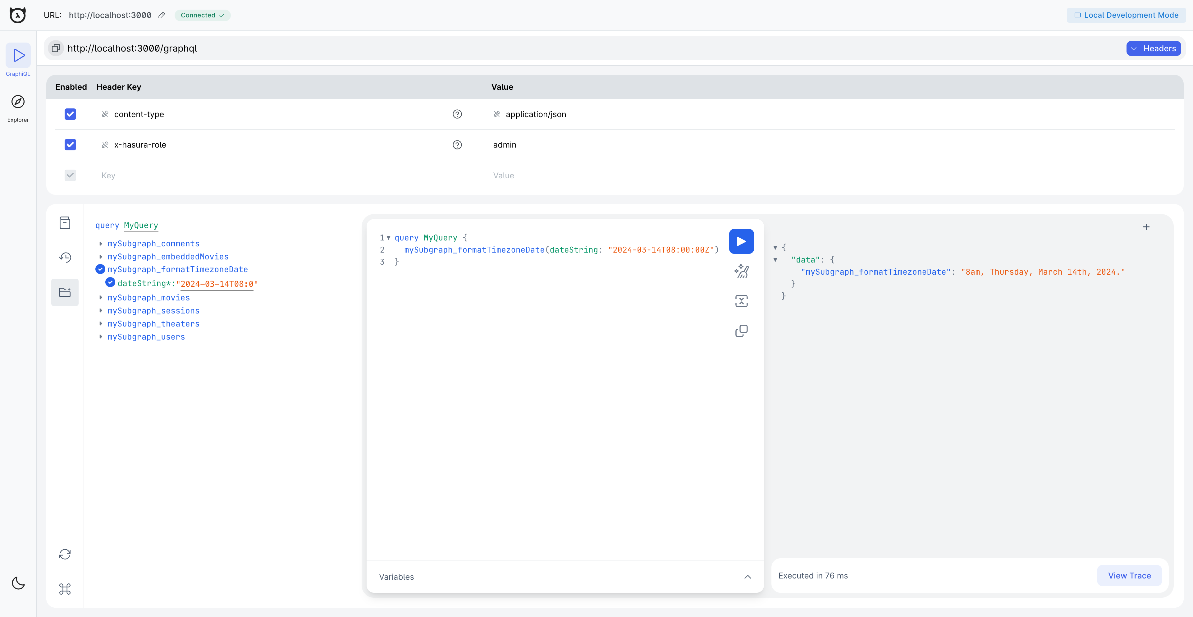 Demo Business Logic query