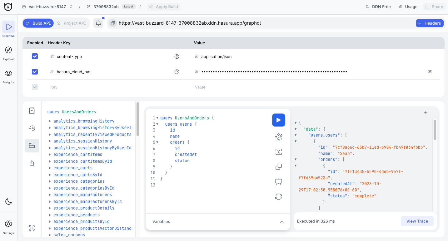 Sample query