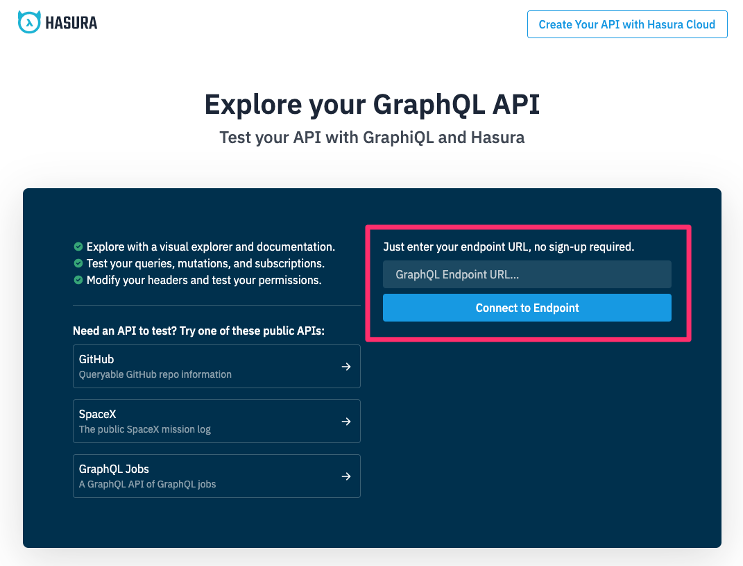 API Explorer Share Link