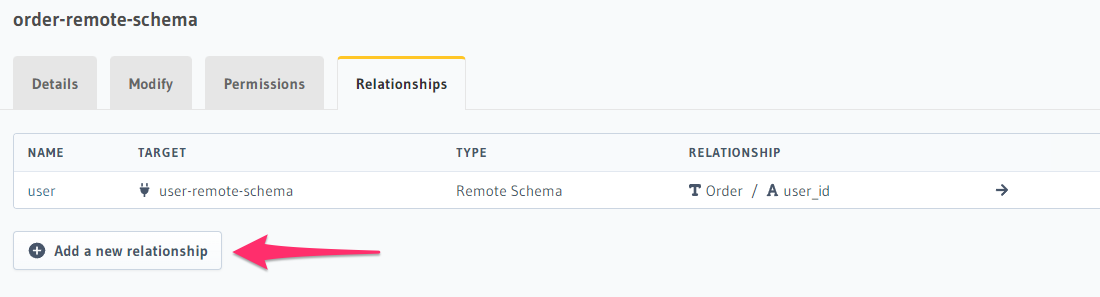Opening the remote relationship section