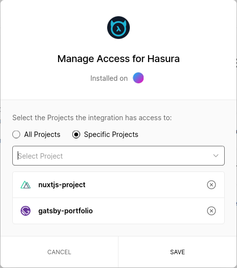 Manage Access For Projects